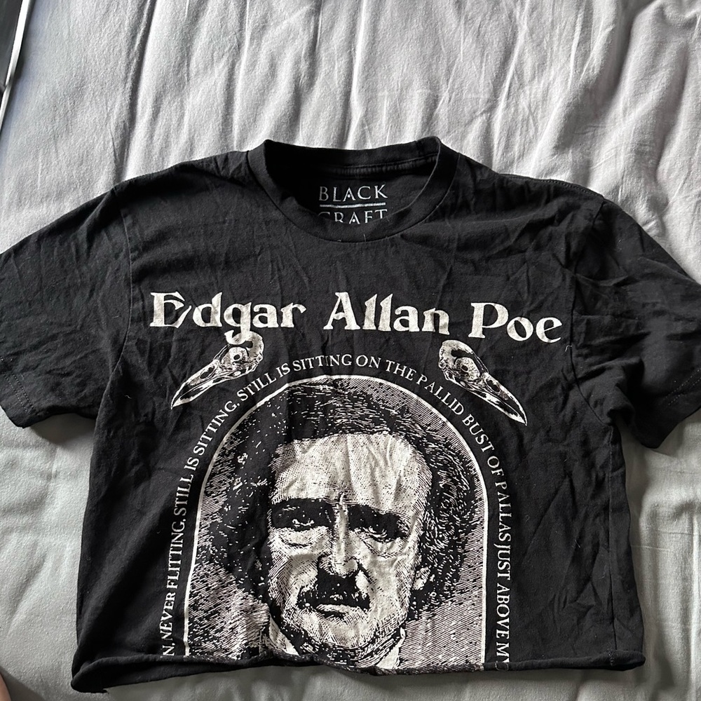 Black craft Edgar Allan Poe crop top